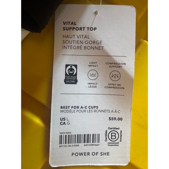 Athleta Vital Built-In Bra Tank nwt large women’s top workout top $59 - Picture 6 of 7